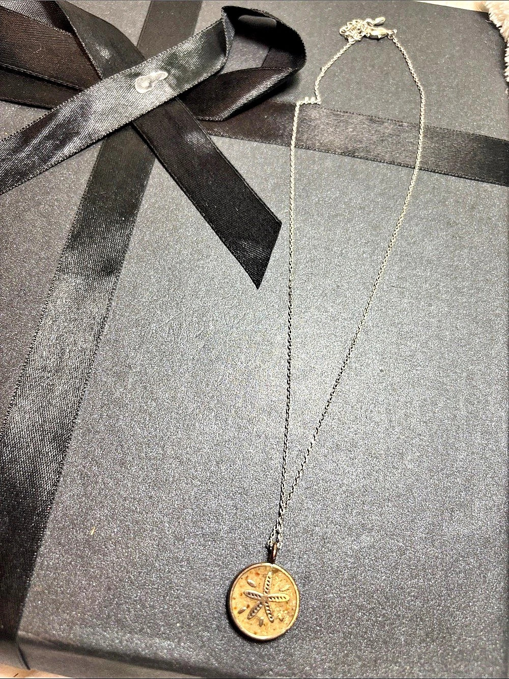 Dune Jewelry Natural Sand Dollar Necklace Gold